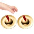Finger Cymbals Hand Percussion Finger Cymbals 12cm 1 Pair Musical Instrument Developmental Copper Hand Cymbals for 3 Years Old up Boys Girls. 
