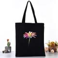 Contemporary Crossbody Bag Quirky Hand-carried Bag Printed Tote Bag Casual Shopping Bag Daisy Print Handbag. 
