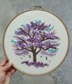Tree Wall Hnging Embroidery Hoop Art Hand Embroidery Finished Art Customized Housewarming Gift Idea Landscape Modern Decor Wall Hanging. 