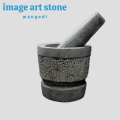 WANGEDIYA ( NATURAL GRANITE ) DESIGN  MORTAR & PESTLE 6 inch hight. 