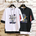 Hong Kong Style Men's Short SleeveTSummer Korean Style Student T-shirt Boys7Men's Hip Hop Half Sleeve Top. 