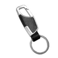Luxury Leather + Zinc Alloy Men and Ladies Keychain Black Clasp Creative Keyring Holder Car Key Chain For Men Jewelry Gift. 