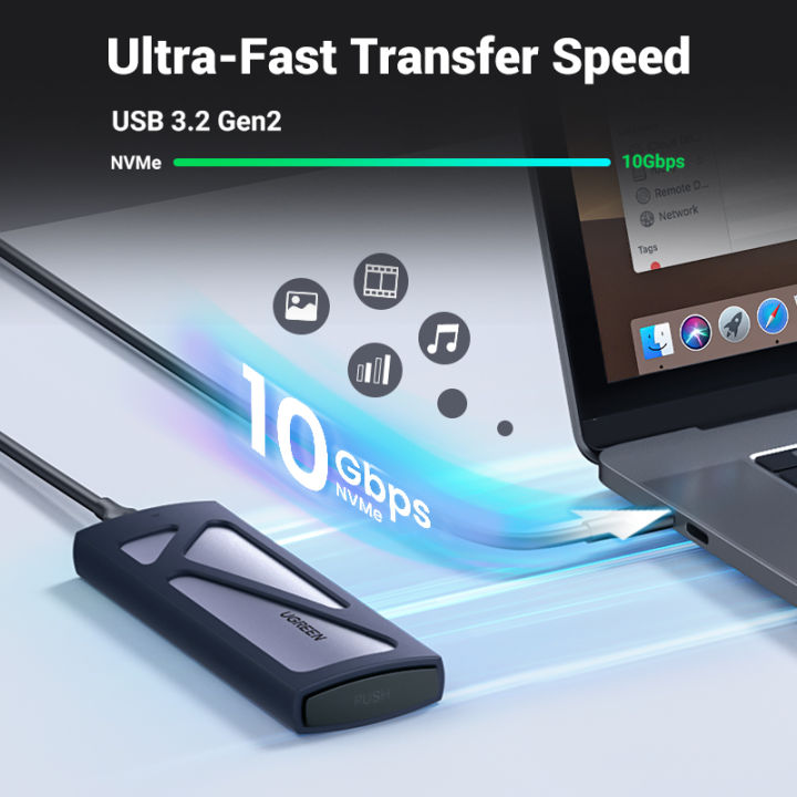 UGREEN%20M.2%20NVMe%20SSD%20Enclosure%20Adapter%2010Gbps%20USB%20C%203.2%20Gen2%20Tool-Free%20External%20Enclosure%20NVMe%20Reader%20Supports%20M%20and%20B&M%20Keys%20-%20Image%202
