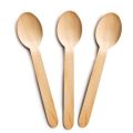 11cm Wooden Dessert Spoon Eco Friendly 100/50/20 pcs Bio Degradable Wooden Cutlery Spoon. 