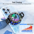 Doomhot Phone Cooler 2 In 1 Mobile Phone Radiator Semiconductor Fast Cooling And Heat Dissipation Portable Mobile Phone Radiator With Digital Display Suitable for Live Streaming Mobile Game. 