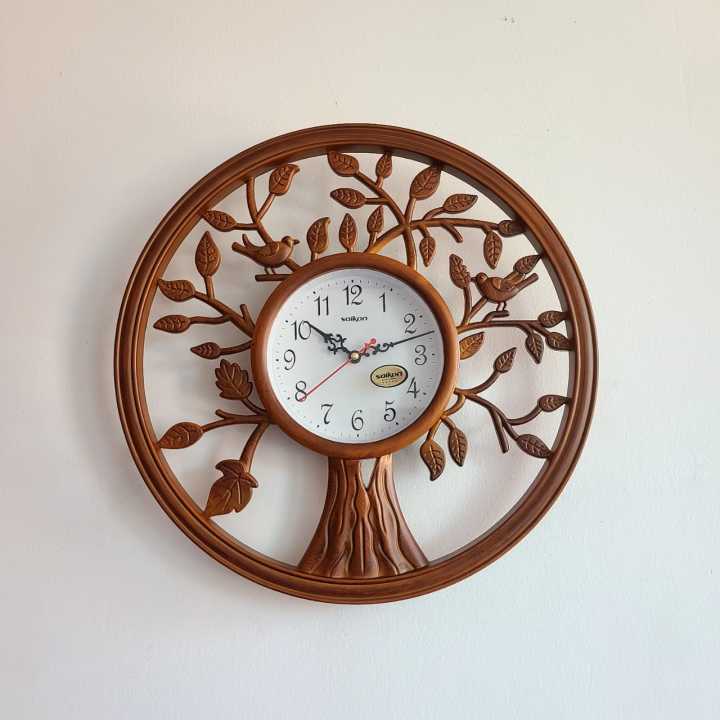 Saikon%20Quartz%20Clock%20wood%20Colour%20Analog%20Tree%20Wall%20Clock%20s-717%20Made%20In%20India%2040cm%20-%20Image%205