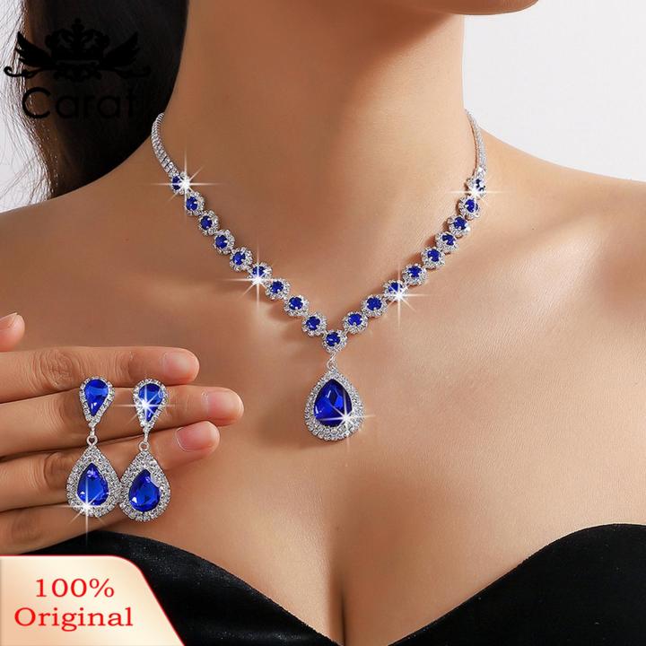 Carat%20Faux%20Crystal%20Jewelry%20Set%20Sparkling%20Waterdrop%20Crystal%20Choker%20Necklace%20Earrings%20Set%20for%20Women%202pcs/set%20Wedding%20Jewelry%20Women%20Wedding%20Jewelry%20Set%20-%20Image%207