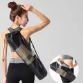 Convenience Black Yoga Backpack Yoga Mat Waterproof Backpack Carrier Mesh Adjustable Strap Sport Tool Gym Bags Multiple Sizes Moyao. 