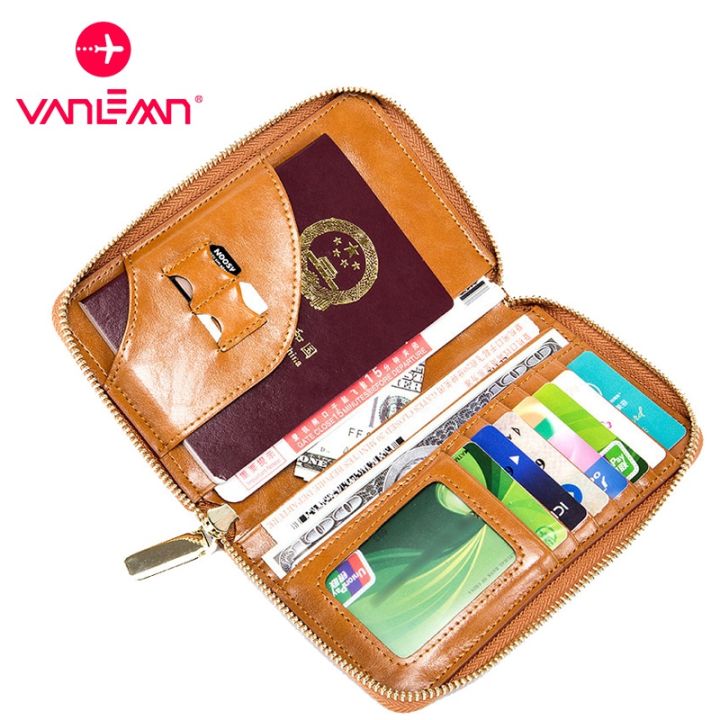 Anti-Theft Card Holder Leather Wallet Travel Passport bags RFID Case ...