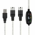 MIDI to USB Cable Converter Connector PC to Synthesizer Music Keyboard Adapter for Home Music Studio. 