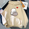 Peach and Goma Cat Hoodie Women/Men Harajuku Cute Kawaii Love Hoodies Unisex Autumn Winter Graphic Sweaters Sweatshirts Korea. 