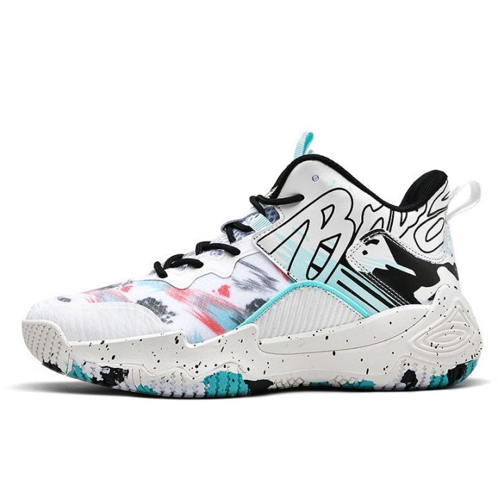Spring%20and%20Summer%20Basketball%20Shoes%20Men's%20High-Top%20Boots%20Mesh%20Breathable%20Non-Slip%20Air%20Cushion%20Shock-Absorbing%20Students'%20Sneakers%20Cement%20Sneakers%20-%20Image%202