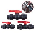New Compression PE Quick Connector Poly HDPE Ball Valve Stopcock 20mm 25mm 32mm Irrigation System Stop Tap Valve Fittings. 