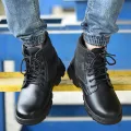 【ThinkWay】 Safety Boost Shoes Men Anti-smashing Anti-piercing Work Shoes Women Waterproof Martin Boots Shoes. 
