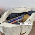 Large Capacity Bag Female Summer KoreainsSimple Versatile Handheld Shoulder Bag College Students Class Commuter Tote. 
