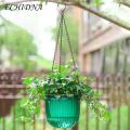 Indoor Self-watering Flower Pot Self-watering Hanging Planter with Drainage Perfect for Indoor Outdoor Plants Visible Water Level Transparent Hanging Pot. 