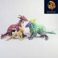 3D Printed Flexi Drake Dragon - Various Colors & Sizes - PLA. 