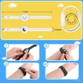 【ZIME】AirTag celet for Kids,Silicone Watch Bands Anti-Scratch Films for Kids Children, [Upgraded] Metal Studs Anti-dropping Wristband Compatible with AirTag. 