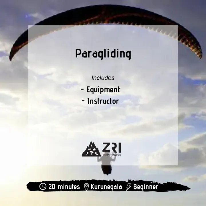 Kurunegala - Paragliding - Per Person (Min 1 Pax)