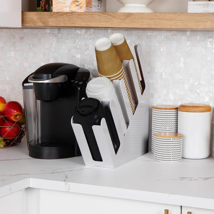 NEY%204%20Compartment%20Cup%20Holder%20Stainless%20Steel%20Paper%20Cup%20Dispenser%20Storage%20-%20Image%205