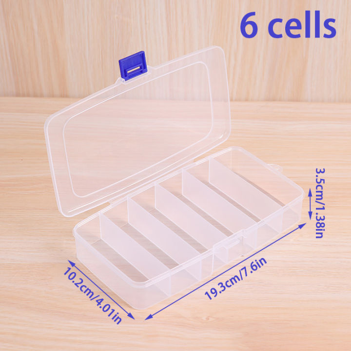 Clear%205/6-grid%20Portable%20Plastic%20Hair%20Clips%20Jewelry%20Storage%20Box%20Accessories%20Organizer%20Household%20Travel%20Supplies%20With%20Dust%20Proof%20-%20Image%206