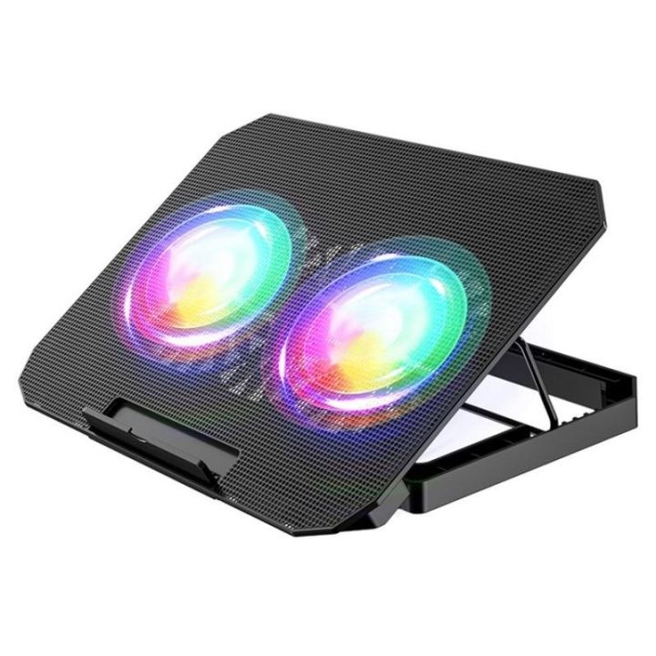 N33%20Gaming%20Laptop%20Cooling%20Pad%2015-17%20inch%20Laptop%20For%20Large%202%20Fans%20140mm%20With%20Screen%20Cooler%20AdjustableStand%20Pad%20Cooling%20For%20Laptop%20Notebook%20MacBook%20-%20Image%202