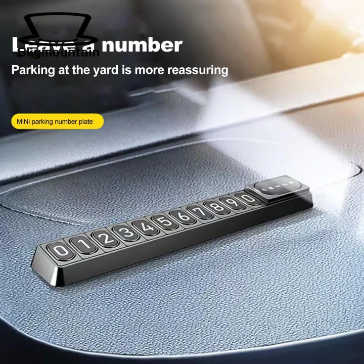 Temporary Car Number Plate Night Luminous Car Parking Number Plate with ...