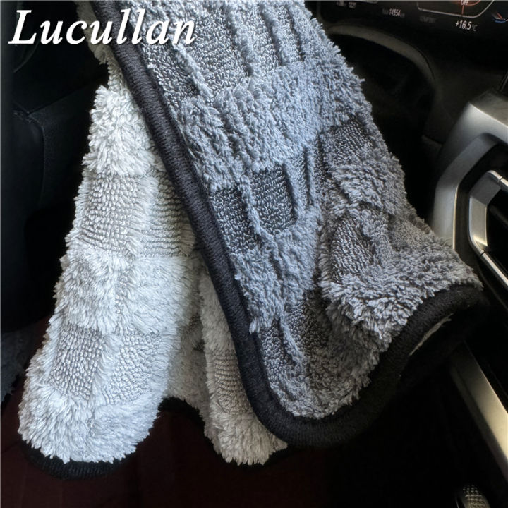 Lucullan%2024x36%20Premium%20Hybrid%20Twist%20Loop%2070/30%20Blend%20Microfiber%20Drying%20Towel%20Unique%20Pattern%20Max%20Drying%20-%20Image%206