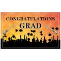 Graduation Party Backdrop Banner Extra Large 71x43.3 Inch. 