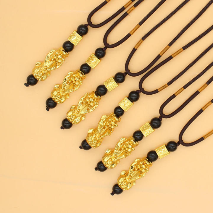 Lucky Charm Pixiu Necklace Protective Faith Pendant  Color  color Pixiu Pendant Faith Amulet Feng Shui necklace for Jewelry Gift Fashion Accessory Fashion Statement Cultural Heritage