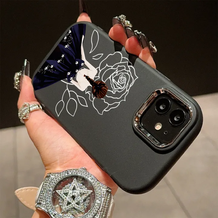 UCUC%20for%20Realme%20C11%202021%20C20%20C20A%20Back%20Cover%20Evening%20Dress%20Girl%20Luxury%20Plating%20Lens%20Soft%20Candy%20Phone%20Case%20-%20Image%208