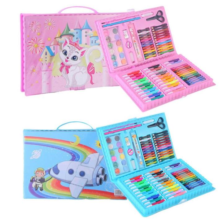 86%20Pcs/Box%20Kids%20Painting%20Drawing%20Art%20Set%20With%20Crayons%20Oil%20Pastels%20Watercolor%20Markers%20Colored%20Pencil%20Tools%20For%20Boys%20Girls%20Gift%20-%20Image%202