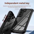 HODON Transparent Back Phone Cases For Samsung Galaxy S26 S25 S24 S23 S22 Ultra S21 S24 Plus Plating Camera Frame Case For A52 A32 Pure Color Bumper Protect. 