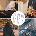 5-20pcs Gold Silver Large Safety Pins Brooch Base Hook for For DIY Lock Jewelry Blankets Clothes Craft Making Accessory Supply Materials. 