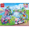 Dream Girls Play Paradise Scene Children's Puzzle Assembling Le Di Pin Legos Building Blocks Set. 