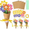 Flower Bouquet Craft Kit DIY Flower Paper Craft Kit Artificial Flowers Craft Kit for Mothers Day Thankful Gift. 