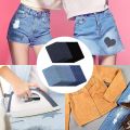 30 Pieces Iron on Fabric Patches Denim Jean Repair Patches Clothing Repair Patch Kit for Jacket Jean Clothes,5 Colour. 