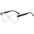 Fashion Transparent Anti-Blue Ray Glasses Wholesale 2024 New Europe and America Cross Border Spring Leg Plain Glasses with Myopia Frame. 