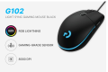 Logitech G102 LIGHTSYNC Gaming Mouse with Customizable RGB Lighting, 6 Programmable Buttons, Gaming Grade Sensor, 8K DPI Tracking, Lightweight - Black - Original. 