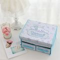 Fabric Girl's Heart Drawer-Type Foldable Storage Box with Cover Finishing Box Storage Bra Boxed Socks Underwear. 