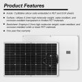 PowMr 100W Solar Panel Flexible Monocrystalline Solar Cell DIY Cable Outdoor Car RV Waterproof Rechargeable Power System. 