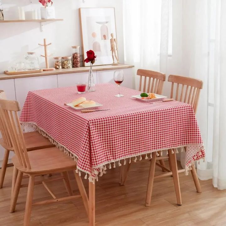 Pastoral%20Red%20and%20White%20Plaid%20Tablecloth%20Linen%20Cotton%20square%20Coffee%20Table%20Cloth%20Rectangular%20picnic%20tablecloth%20Tableware%20for%20Home%20-%20Image%204