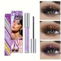 Glitter Shiny Mascara, Waterproof And Smudge Proof, Curling And Eyelashes Lengthening Makeup Tool for Music Festival. 