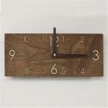 Rectangular Wooden Wall Clock 3D Big Hanging Clocks Retro Creative Home Living Room Office Decoration Wall Watch Quartz Clock. 