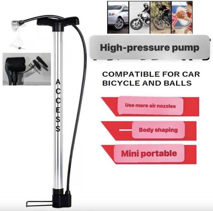 Bicycle Pump Bicycle Air Pump Steel Cycle Foot Pumps Cycling Pompa Bicycles