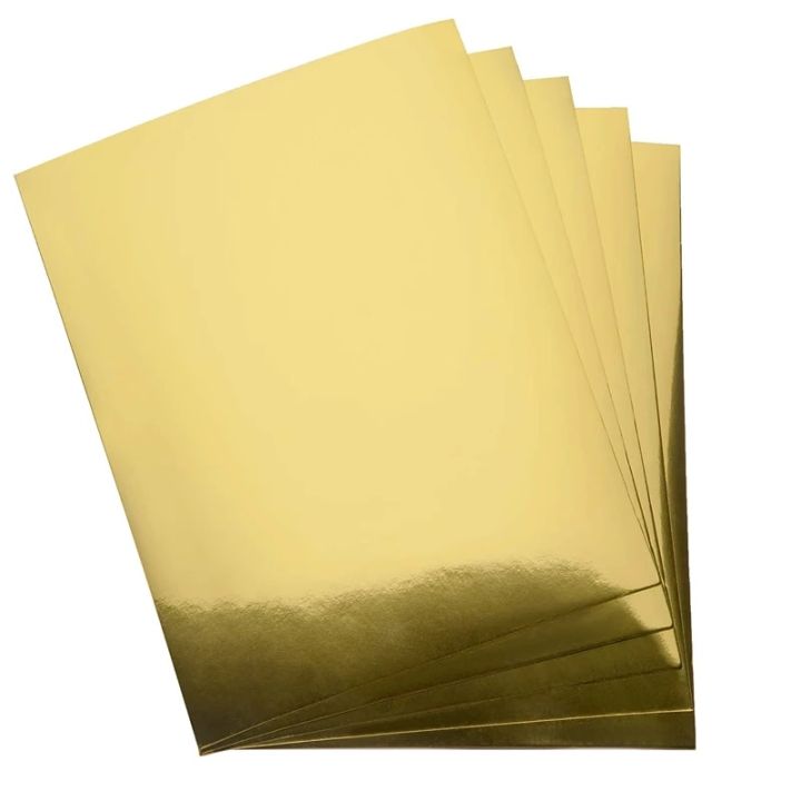 Metallic Gold /Silver Paper Card stock Stationary Sheets 10Pcs Golden F Board for Flowers Scrapbook Crafts Wedding Invitatio