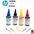 Universal Refill cartridge Ink Epson ink Lexmark Ink Dye CISS ink For Epson, Canon, HP, Brother Cartridge refill ink universal refill ink Inkjet printer Ink With Four Syringe And Hand gloves With Ink Refill Cartridge Clip Rubber Pads Tool Kit Clamp. 
