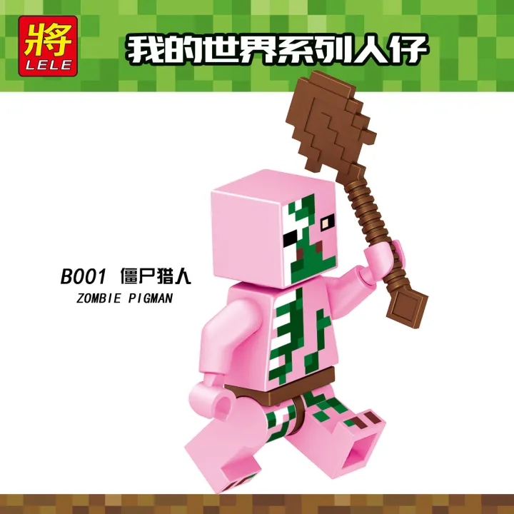 Minecraft%20Zombie%20Hunter%20Alex%20Steve%20Creeper%20Villager%20Compatible%20with%20Lego%20Building%20Blocks%20Minifigures%20-%20Image%202