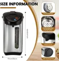 Electric 7L Hot Water Pot 304 Insulated Stainless Steel Water Boiler and Warmer Countertop Water Heater with Auto and Manual Dispense Buttons and Safety Lock for Heating Coffee Tea. 