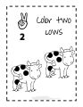 ASL (Sign Language) - Numbers 1-9 Coloring Pages. 